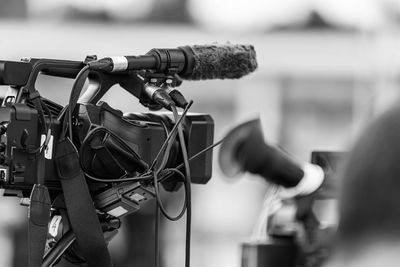 Tv camera recording a publicity event