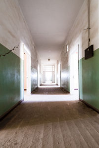 Empty corridor of building