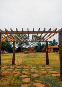 Scenic view of park against clear sky