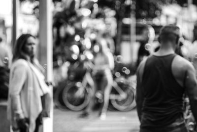 Boy standing on street