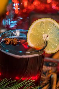 Close-up of drink on table