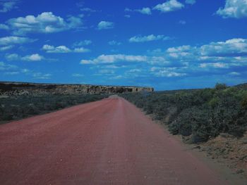 Road amidst landscape against sky