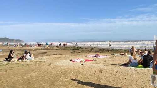 Group of people on beach