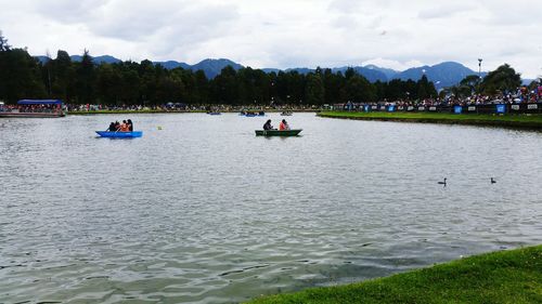 Boats in sea