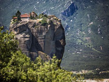 View of castle on mountain