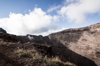 Low angle view of mountain against sky