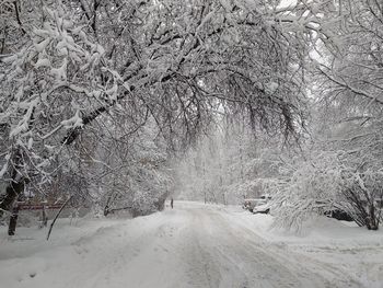 Snow covered road