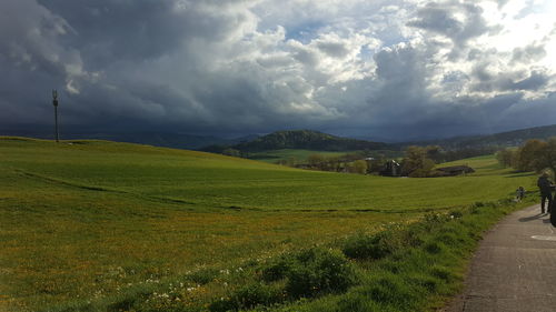 Scenic view of landscape against sky