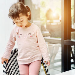 Cute girl looking at camera