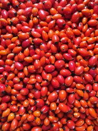 Full frame shot of rose hip at market