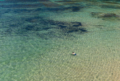 High angle view of beach