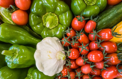Full frame shot of bell peppers
