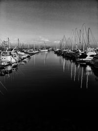 Boats in harbor