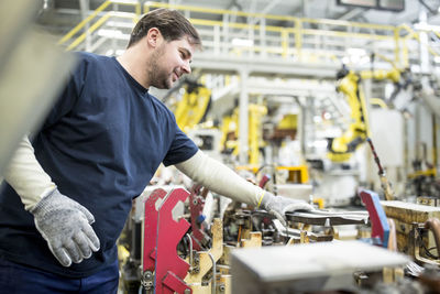 Man working in a modern factory