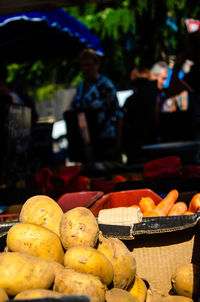 Full frame shot of fruits for sale in market