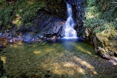 Waterfall over rocks