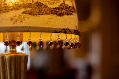 Close-up of beer on table