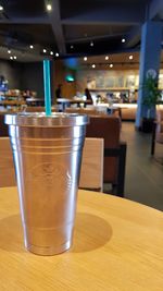 Close-up of drink on table at restaurant