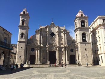 View of church against blue sky