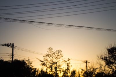 Low angle view of electricity pylon