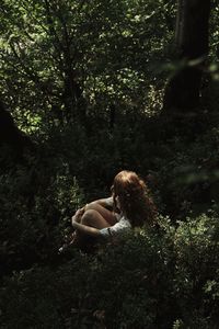 Woman in forest