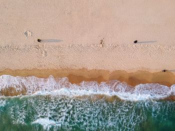 Directly above shot of sea shore