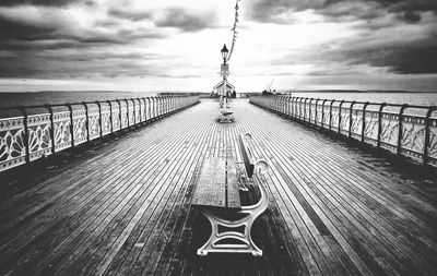 View of bridge over sea against sky