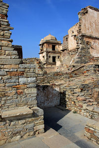 View of historic building against blue sky