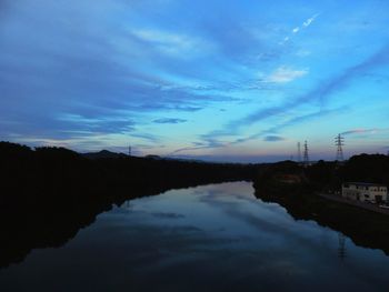 Reflection of clouds in lake