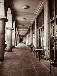 Empty corridor of building