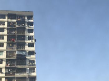 Low angle view of building against clear sky