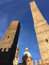 Low angle view of cathedral against blue sky