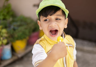 Portrait of cute boy