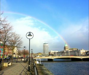 View of buildings against cloudy sky