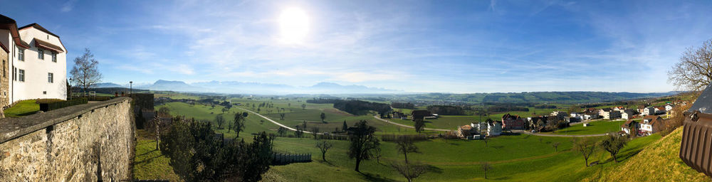 Panoramic view of landscape against sky