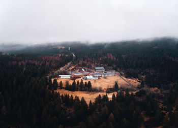 Aerial view of buildings against sky