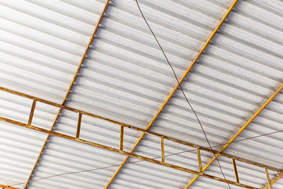 Full frame shot of patterned ceiling in building