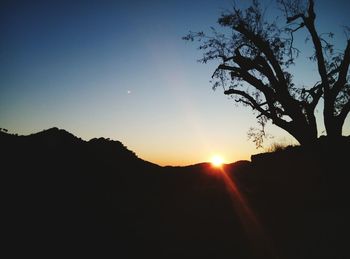 Scenic view of sunset over landscape