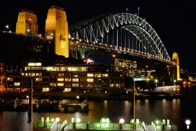 Illuminated city at night