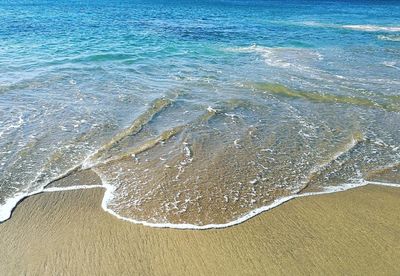 High angle view of beach