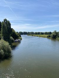 Scenic view of river against sky