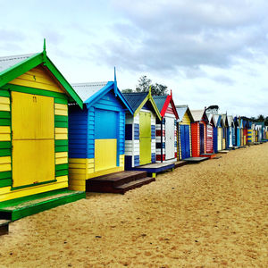 Colourful beach houses