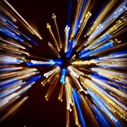 Close-up of illuminated lights at night