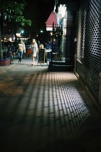 Illuminated city at night