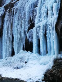 Frozen waterfall