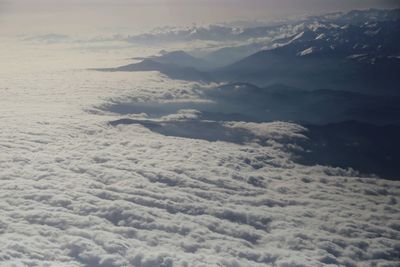 Aerial view of clouds in sky