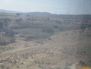 High angle view of landscape against sky