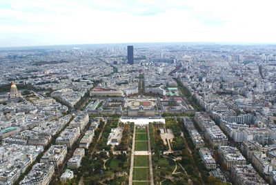 Aerial view of champ de mars in city