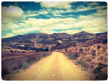 Road passing through mountains