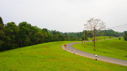 Scenic view of landscape against clear sky